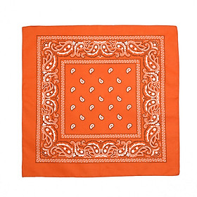Bộ sưu tập khăn vuông cotton bandana turban XO Vintage BDN01 54x54cm - BDN01.4 Cam