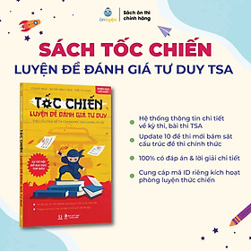 Sách Tốc chiến luyện đề đánh giá tư duy Đại học Bách Khoa Hà Nội - Phòng luyện TSA - Phiên bản 2024