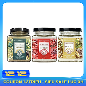Combo 3 Bột Hũ Milaganics Dưỡng Da: Cám Gạo (90g) + Yến Mạch (90g) + Đậu Đỏ (100g)