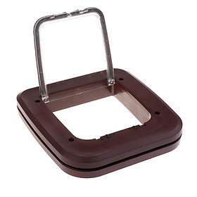 ABS Pet Cat Small Dog Puppy Magnetic Lock Flap Door Outdoor Alleyway White