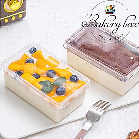 Mua JY1250 | Set 50 Hộp Chữ Nhật Đựng Bánh Lạnh - Tiramisu - Red Velvet - Oreo Cheesecake - Rau Câu