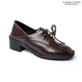 MẪU MỚI VIDEO TỰ QUAY giày oxford 5p cao 5cm loafer nữ da mềm màu nâu và màu đen đế bệt hàng fullbox có sẵn hà nội 763
