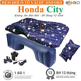 Đệm hơi ô tô Honda City vải dù Oxford CAO CẤP họa tiết ngôi sao