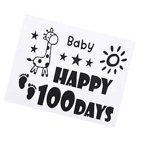 Happy 100 Days Vinyl Stickers for Bobo Clear Balloon DIY Sticker Baby Shower