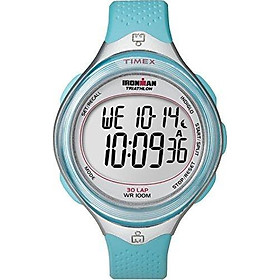 Timex Women's T5K602 Ironman Classic 30 Mid-Size Blue/Silver-Tone Resin Strap Watch