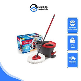 Cây Lau Nhà Thông Minh Vileda Turbo EasyWring, Bộ Lau Nhà Gồm Chổi Lau Nhà Và Xô Đựng, Nhập Đức, Bảo Hành 12 Tháng