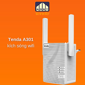 Bộ kích sóng wifi tốc độ 300 Mbps 2 râu repeater A301 Tenda hàng chính hãng