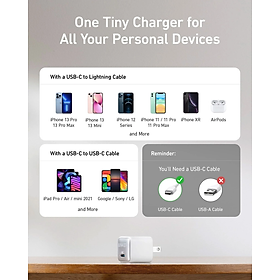 Mua Cóc củ sạc Type C sạc nhanh 20W chuẩn sạc PD 3.0 cho iPhone / iPad / Smartphone Android hiệu Anker 511 Nano Pro A2637 (công nghệ PowerIQ 3.0  hệ thống an toàn ActiveShield  thiết kế siêu nhỏ gọn) - hàng nhập khẩu
