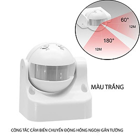 Mua Công tắc cảm biến chuyển động hồng ngoại P002 gắn tường 1200W-220V có thể xoay 180 độ