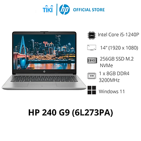 Mua Laptop HP 240 G9 (6L273PA)/ Silver/ Intel Core i5-1240P (upto 4.4Ghz  12MB)/ RAM 8GB/ 256GB SSD/ Intel Iris Xe Graphics/ 14inch FHD/ Win 11H -  Hàng Chính Hãng