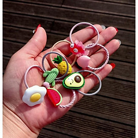 Set 10 chun buộc tóc mix mẫu cho bé