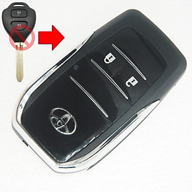 Vỏ chìa khóa độ gập từ chìa khóa thẳng theo xe Vios, Innova, Altis - tự thay dễ dàng