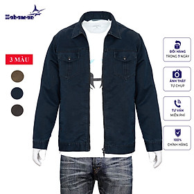 Áo khoác Kaki Jean nam HAHAMAN cao cấp 2 túi ngực, chất xịn dầy, hàng chính hãng KKJ3020