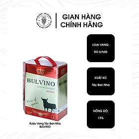 Hộp Vang Bulvino - Nhập khẩu Tây Ban Nha (Hộp 2Lít).