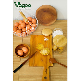 Mua Thớt Có Tay Cầm Bằng Gỗ Xà Cừ Tự Nhiên - VAGOO - Làm Thủ Công Chống Thấm  Chống Ẩm Mốc  An Toàn Cho Sức Khoẻ