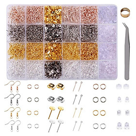 Earring Backs, 300pcs Bullet Clutch Earring Backs Replacements  Hypo-Allergenic Rubber Earring Stoppers (Silver and Gold) 