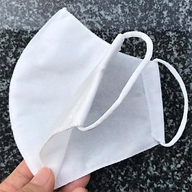 Combo 10 Khẩu trang vải không dệt màu trắng may 4 lớp Chống nắng và ngăn ngừa bụi dokafashion chống tia UV nước bọt dùng vào mùa hè sử dụng nhiều lần KTKHONGDET1004