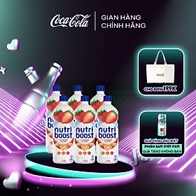 Lốc 6 Chai Sữa Nutri Boost Hương Dâu Chai 1L/Chai Sale 4.4 Coca-Cola Official Store