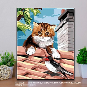 Tranh Sơn Dầu Số Hóa Chủ Đề Động Vật - Tranh Tự Tô Bằng Số - Animals Picture Paint By Numbers