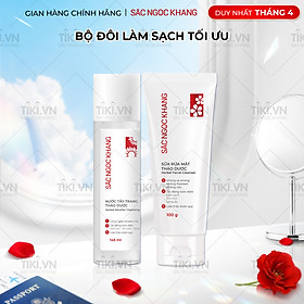 Bộ đôi làm sạch sâu cho da Sắc Ngọc Khang: Nước tẩy trang 145ml + Sữa rửa mặt 100g