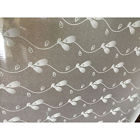 Mua 5m decal dán kính mờ kim sa có sẵn keo họa tiết dây leo trắng DK41