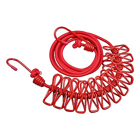 Dây Phơi Quần Áo Thông Minh + 12 Kẹp (Giao Màu Ngẫu Nhiên)