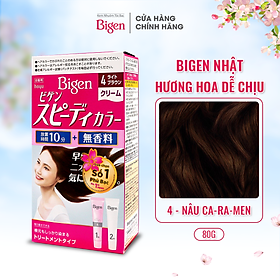 Thuốc nhuộm dưỡng tóc phủ bạc thảo dược Bigen Nhập Khẩu 100% Nhật Bản Speedy Color Cream 80ml dạng kem 