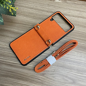Ốp lưng dành cho Galaxy Z Flip4 Likgus da kèm dây đeo- Hàng chính hãng
