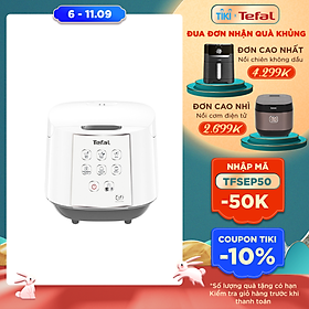 Nồi cơm điện tử Tefal RK733168 - 1.8L 750W - Lòng nồi niêu vân đá cao cấp - Giữ ấm 12 tiếng - Công nghệ Fuzzy Logic - Hàng chính hãng