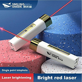 Mua Bút Trình Chiếu Có Đèn Pin SMILLING SHARK JG-867 (Trắng phối vàng) ️ FREESHIP ️
