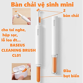 Bàn chải vệ sinh mini cho tai nghe điện thoại chuột bàn phím Baseus Cleaning Brush CL01 _ Hàng chính hãng
