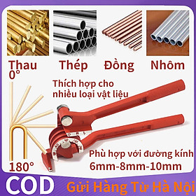 Máy Uốn Ống Đồng 6MM 8MM 10MM 3 Trong 1 Góc Tối Đa Hỗ Trợ 180° Máy Uốn Ống Cầm Tay（Màu Đỏ