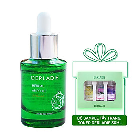 Tinh Chất Thảo Dược Derladie Herbal Ampoule Blemish 30ml + Tặng Bộ 3 Sample Tẩy Trang, Toner Derladie 30ml