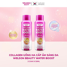 [H&B GIFTS] 2 Chai Collagen uống HA cấp ẩm sáng da Welson Beauty Water Boost 2 chai x 50ml