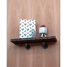 Kệ treo tường ống nước gỗ cao cấp, kệ ống nước trang trí decor nhà đẹp, để sách, đồ vaath trang trí đẹp