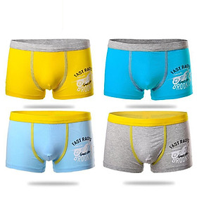 Antarctic Nanjiren children's cotton underwear boys and girls triangle angle 4 installed in the big child baby underwear boy solid color printing section 140