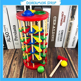 Đồ chơi đập bóng lốc xoáy – Đập bóng ziczac bậc thang cho bé. Doreamon Shop