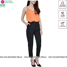 Quần baggy nữ Hiền Trần BOUTIQUE cạp cao chất vải cao cấp âu công sở 3 màu sang trọng tôn dáng