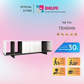 Kệ gỗ tivi đẹp tiện dụng cho phòng ngủ SMLIFE Tenshin