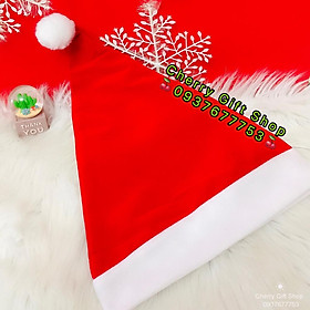Nón Noel Vải Nhung Cao Cấp - Ảnh Shop Chụp