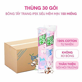 Combo 1 thùng bông tẩy trang Ipek 150 miếng ( 30 gói x 150)