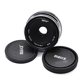 Tech Zone 184 Ống kính Meike 25mm F1.8 cho máy ảnh mirroless Sony, Fuji, Canon lấy nét thủ công- Hàng nhập khẩu