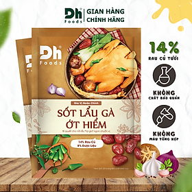 Sốt Lẩu Gà Ớt Hiểm Dh Foods 200gr - gia vị lẩu nêm sẵn chứa 22% rau củ tươi và dược liệu