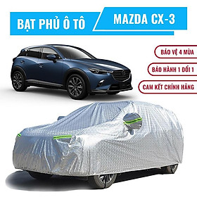 Bạt che phủ xe ô tô 5 chỗ Mazda CX-3, Bạt trùm xe hơi 5 chỗ cao cấp chất liệu vải PEVA chống nắng mưa không thấm nước