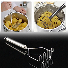 1PC Stainless Steel Potatoes Mud Pressure Mud Machine Potato Masher Ricer Fruit Vegetable Tools Kitchen Gadgets Accessories