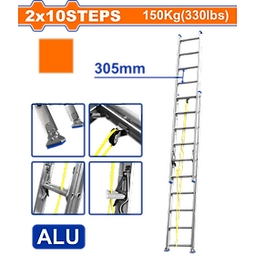 THANG XẾP KÉO DÀI 2X10 BẬC WADFOW WLD8H20 - HÀNG CHÍNH HÃNG