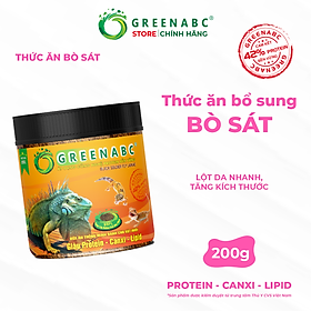 Thức ăn bò sát Rồng Nam Mỹ, Rồng Úc nhãn GREENABC - Bổ sung dinh dưỡng giúp tăng trưởng nhanh, lên màu đẹp, phòng chống MBD, teo đuôi – Hộp 200g