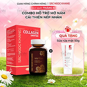 Bộ Trẻ Hóa Da Cao Cấp [Viên Uống Sắc Ngọc Khang ++ 60 Viên & Nước Uống Đẹp Da Collagen Dipeptide Sắc Ngọc Khang 15 Túi