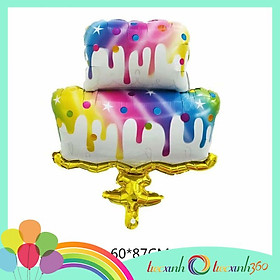 Bong bóng trang trí tiệc xinh hình bánh sinh nhật