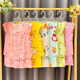 COMBO 3 Bộ Quần áo Tole lanh Bé Gái | Mẫu đùi Cánh Tiên cài nút sau |Size 1-16 cho bé 5-43kg| Hàng Việt Nam chất lượng